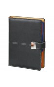 Promosyon siyah organizer ajanda metal tokalı termo deri logo baskılı 18x23 cm